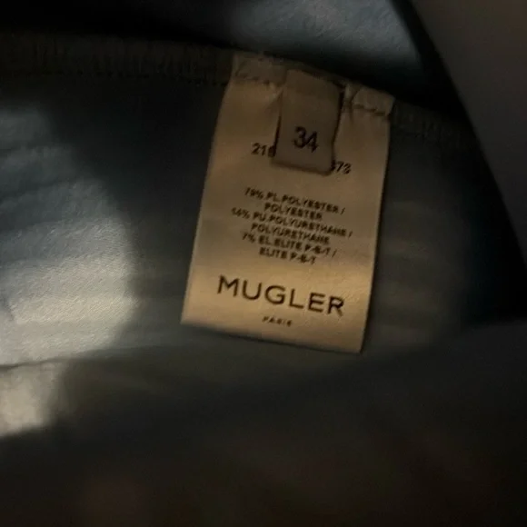 Mugler Black embossed Leggings - Picture 7 of 7